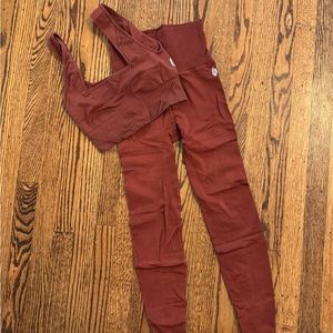 FP Movement Good Karma Activewear Set sz XS/S burnt sienna